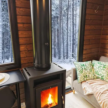 Borealis Village 10 With A Nature View, Fireplace, Sauna, Kitchen Muonio