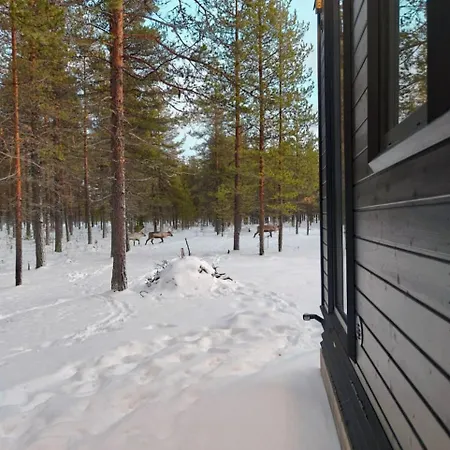 Loma-asunnot Borealis Village 10 With A Nature View, Fireplace, Sauna, Kitchen Muonio